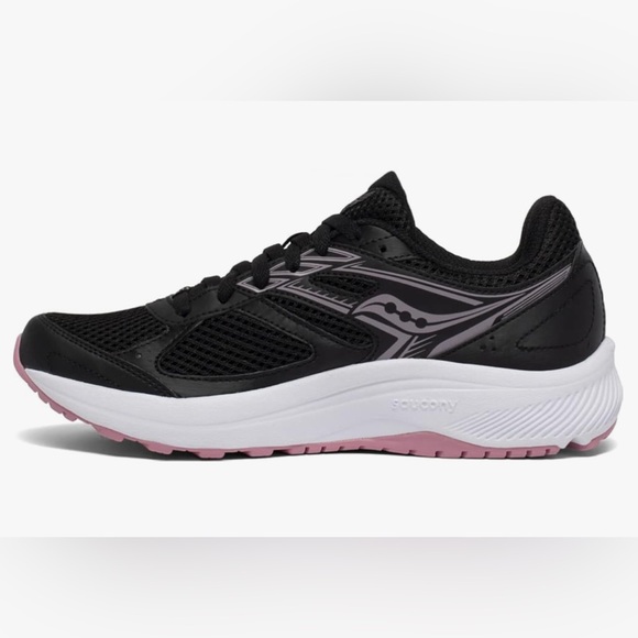 Saucony Women's Cohesion Black/Pink Noir/Rose 14 Road Running Shoe.(7 Wi… - Picture 3 of 11